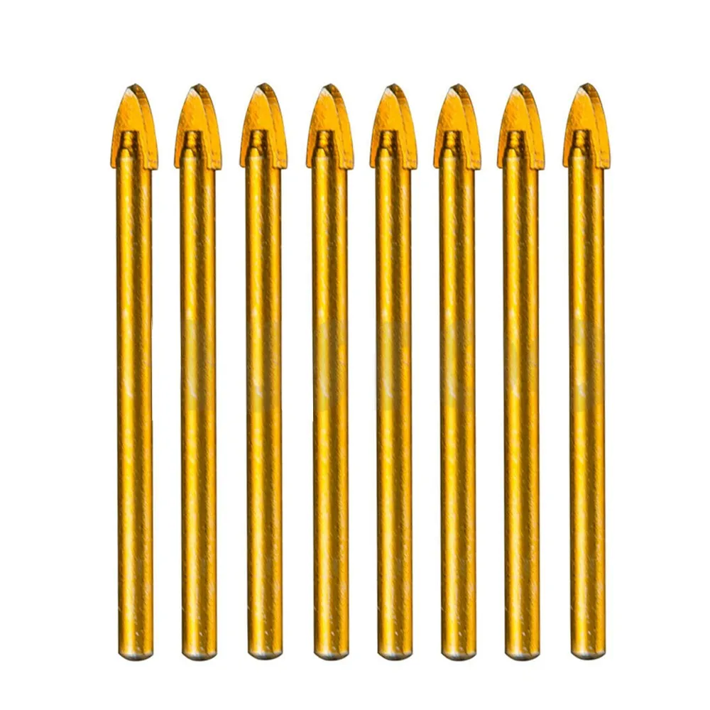 

10pcs High Quality 6mm Tip Glass Ceramic Tile Drill Bits Head Tungsten Carbide Drilling Bit Power Tool 4.5mm Shank