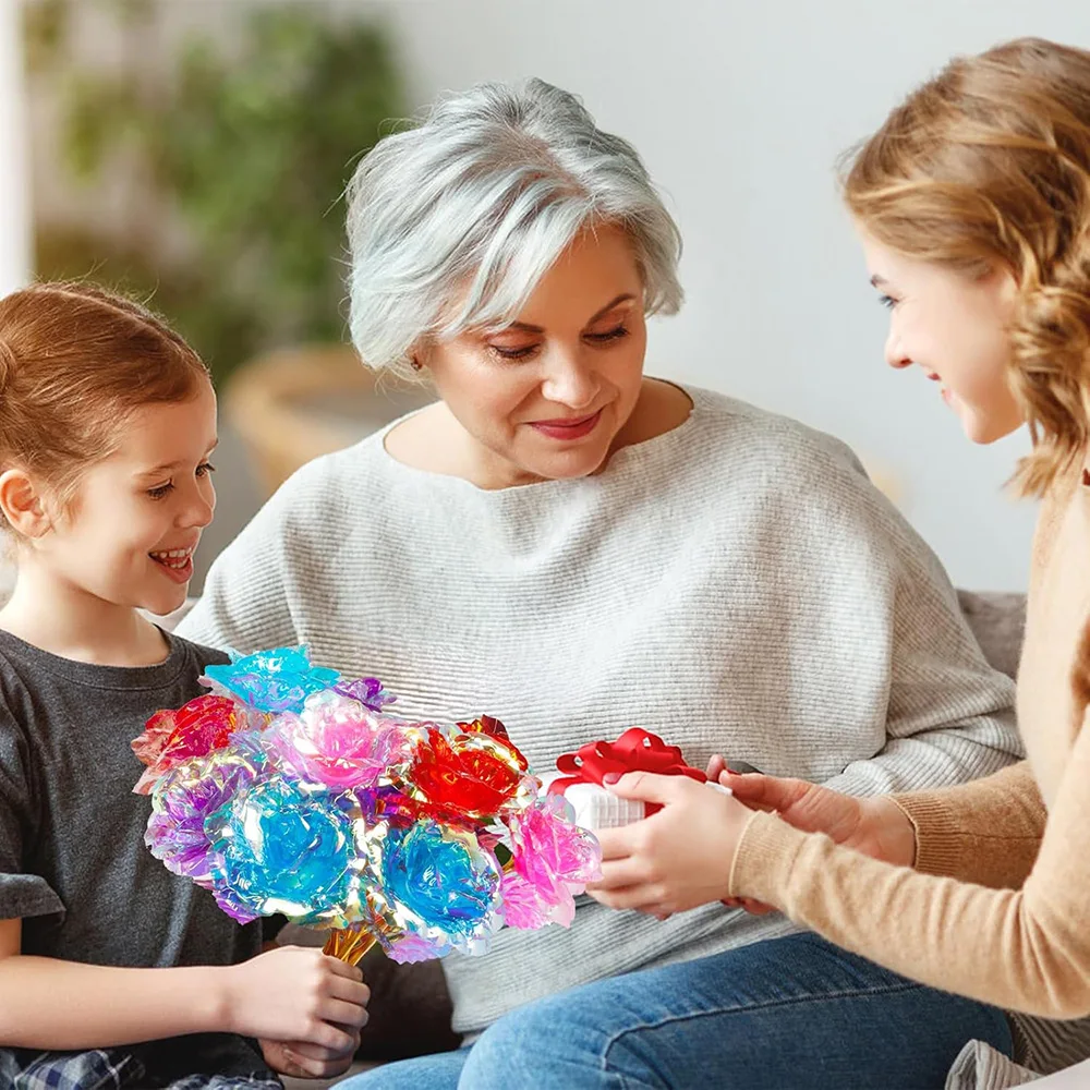 Enchanting Iridescent Rose Foil Flower – Perfect Gift