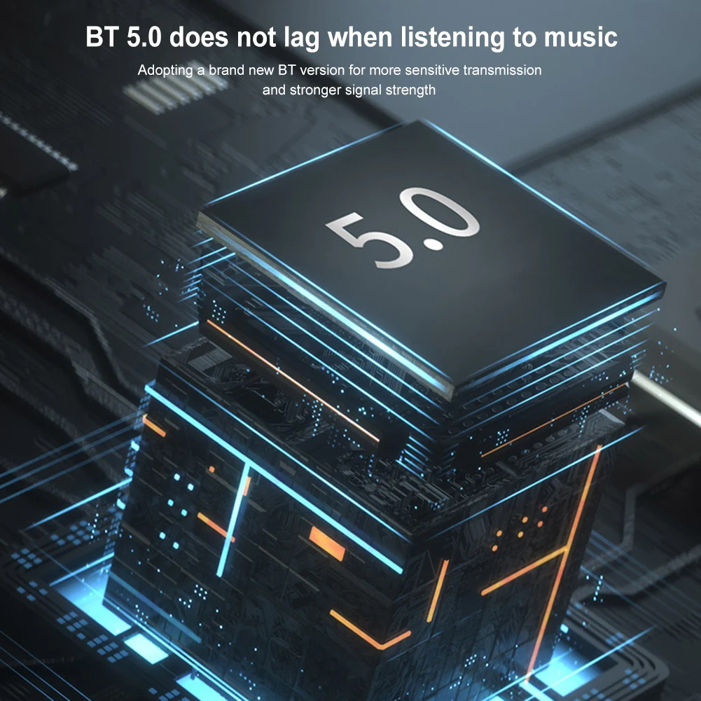 차량용 USB 스테레오 음악 무선 어댑터, 지지대 USB 플래시 드라이브 재생, NFC Bluetooth-Compatible5.2 이중 출력, 1 견인 2 개