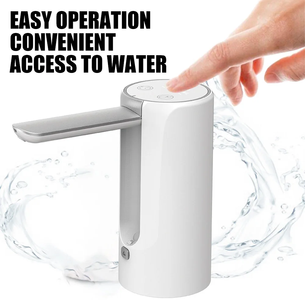 Electric Water Gallon Bottle Pump Automatic Water Dispenser Pump USB Rechargeable Foldable Desktop Bottle