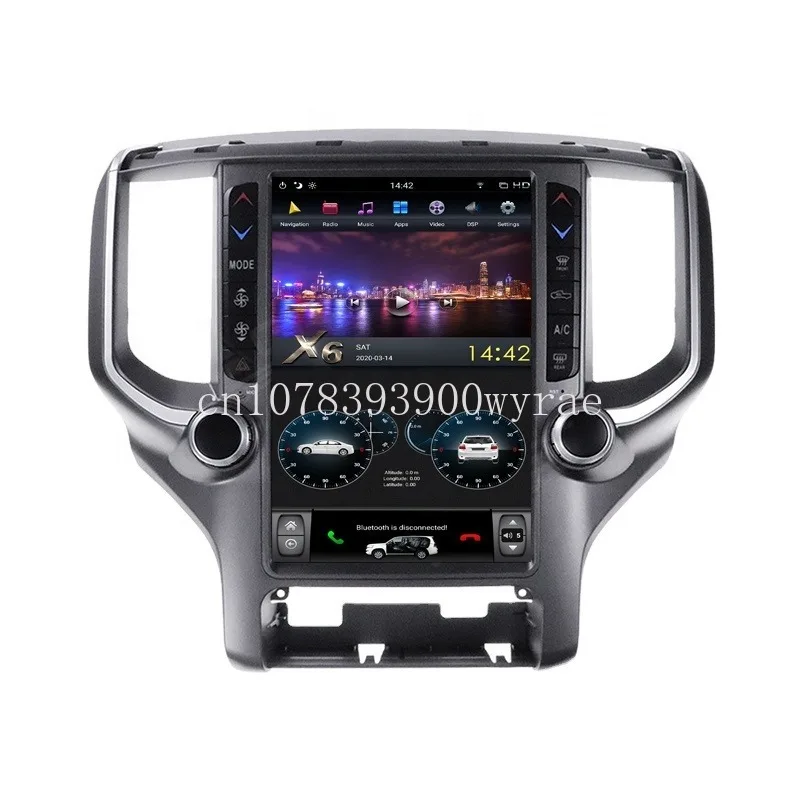 

12.1'' Android 9.0 Vertical screen PX6 Car GPS Navigation For Dodge RAM 2018-2020 Auto multimedia radio player
