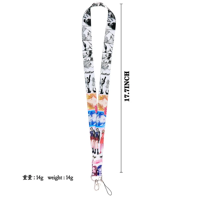 Japanese Anime Lanyard Keychain ID Credit Card Cover Pass Mobile Phone  Charm Neck Straps Badge Holder Keyring Accessories