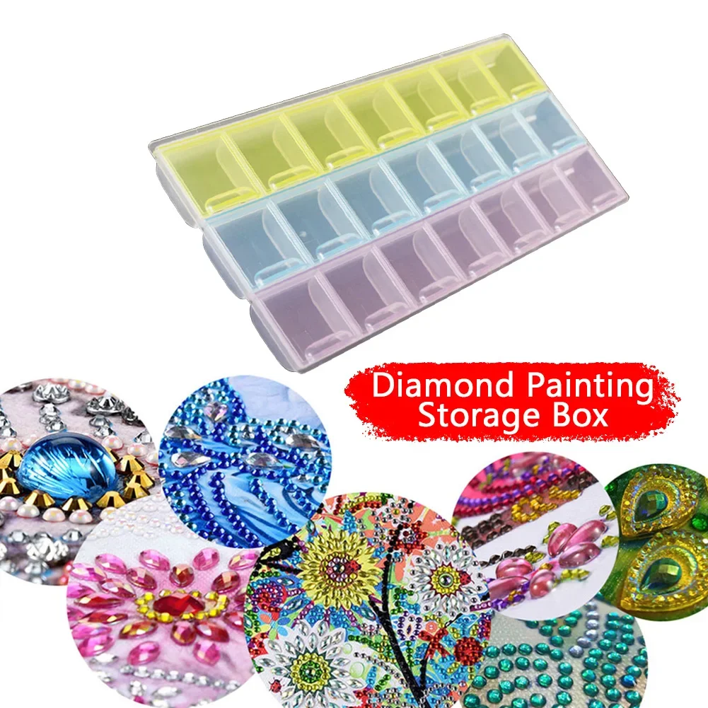 21/35 Grids Plastic Storage Box Portable Nail Art Glitter Rhinestone Storage Tool Diamond Painting Crystal Bead Organizer Holder plastic storage box,diamond painting accessories