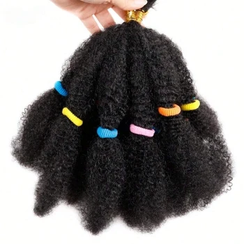 Afro Kinky Hair Pre Stretched Afro Kinky Twist Hair Braiding Hair Kinky Twist Crochet Braids Synthetic Hair Extensions For Women 1