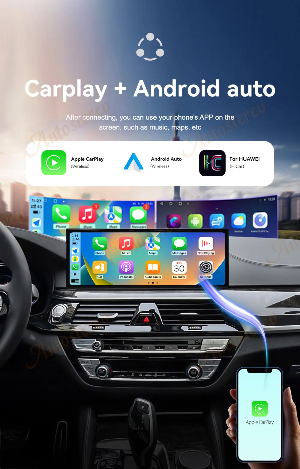 15.8 Inch Qualcomm Android 13 Carplay For BMW 6 6GT G32 2017 2018 2019 Car Multi