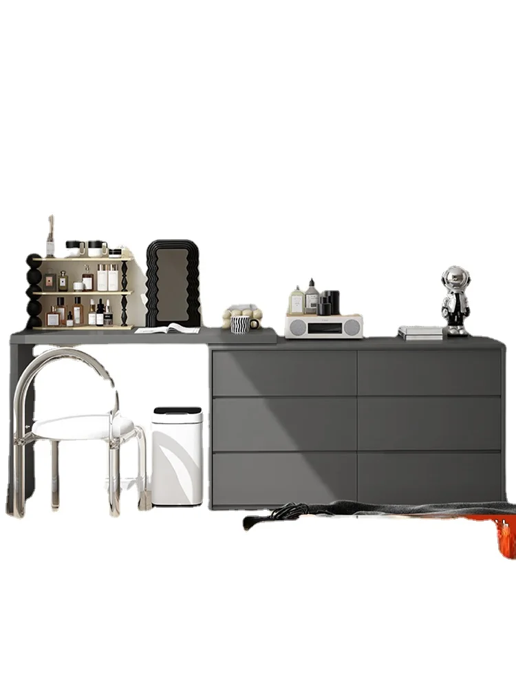 

Туалетный столик из массива дерева, для спальни, современная и Минималистичная кровать, шкаф с ведром