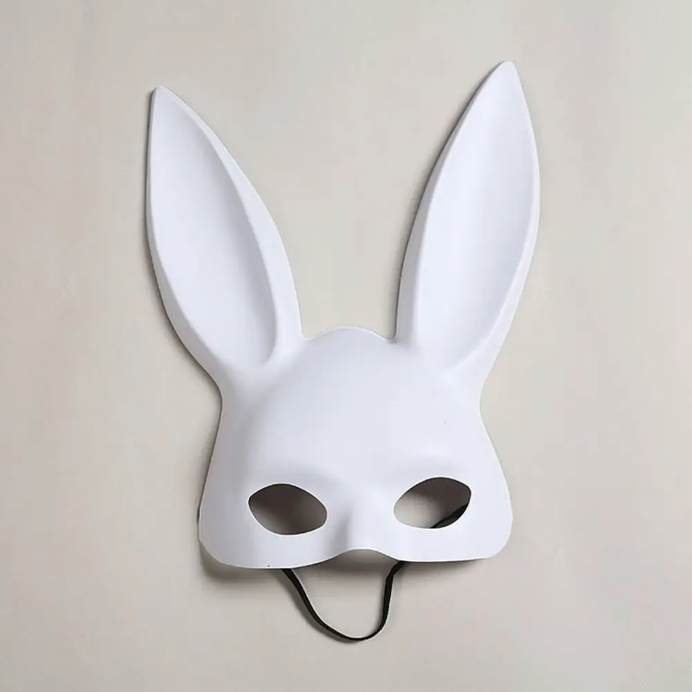 Bunny Mask Halloween Costume Party Cosplay Cartoon Half-face Mask Sold Across The Border Birthday Decoration Party Supplies