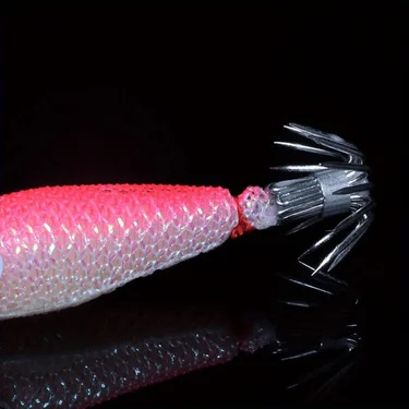7 Stück/Packung 2,4g 5,5cm Leuchtende Tintenfisch-Jigs mit Lichtschirm und Edelstahlhaken, Angelköder für Tintenfisch, Garnelen und Oktopus – Detail 4