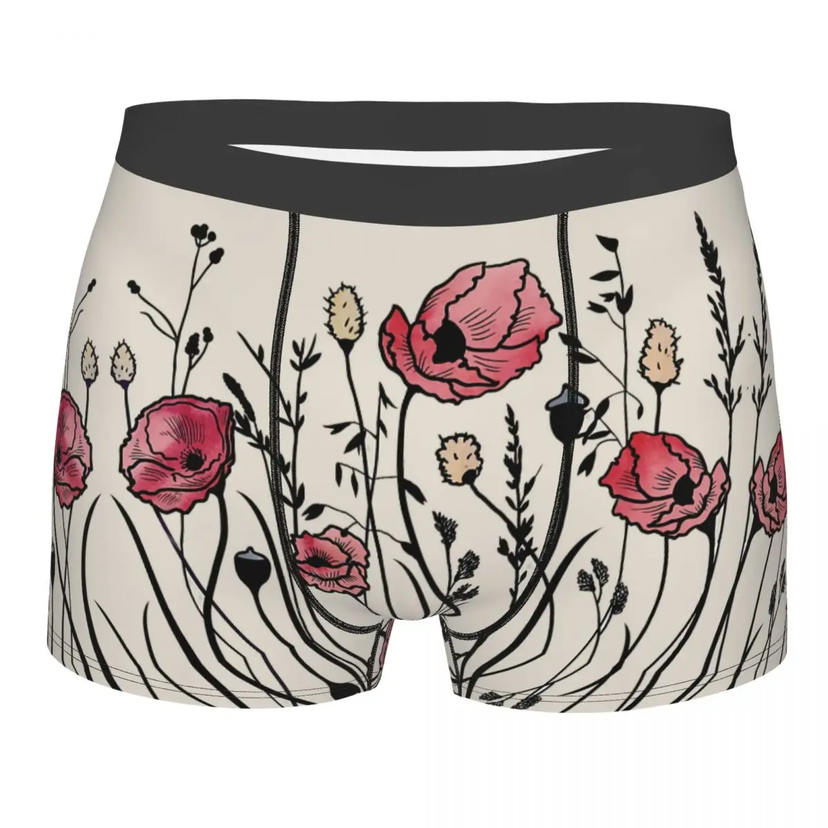 

Summer Field Neutral Remix Flower Underpants Homme Panties Man Underwear Print Shorts Boxer Briefs