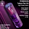 Tattoo Kit POSEIDON High Power Tattoo Pen Kit For Permanent Makeup Tattoo Machine Kit Hot Purple Tattoo Power Supply Tattoo Gun 2