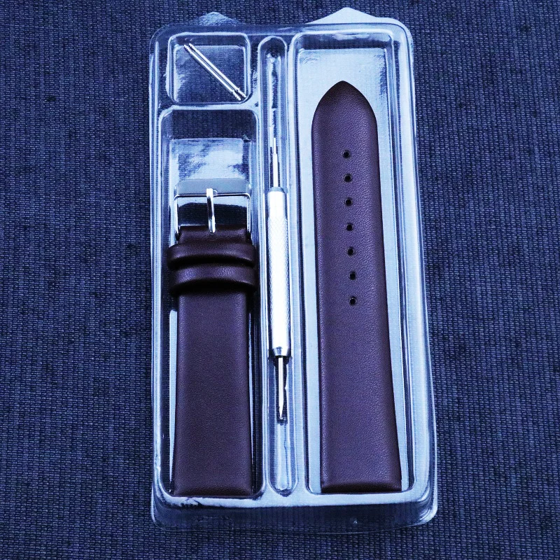 Genuine Watch strap Handmade Watch Bracelet Parts Accessories Green Bule Pink Soft Thin Strap and Tool Set ремешок для часо