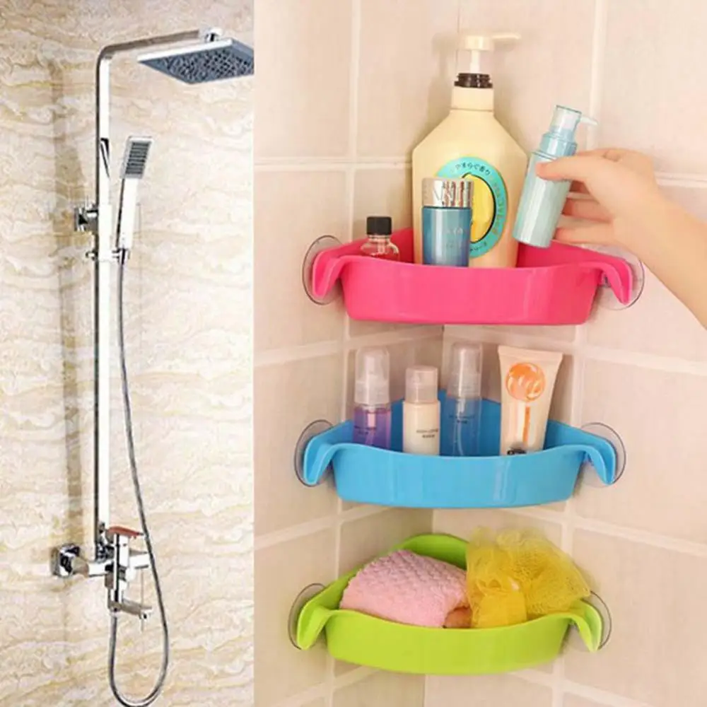 Portable Suction Corner Shelf For Kitchen