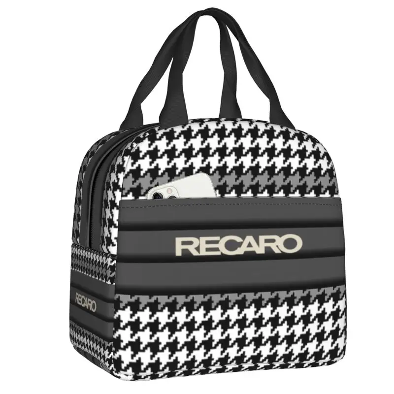 

Custom Recaros Lunch Bag Women Thermal Cooler Insulated Lunch Container for Kids School Work Picnic Food Tote Bags