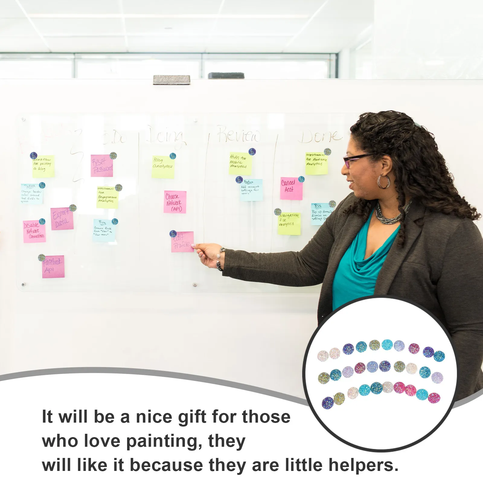 30Pcs 다이아몬드 푸시핀 다기능 엄지 못핀 빛나는 컴팩트 엄지 못핀 사무실 책상 액세서리 지도 용품