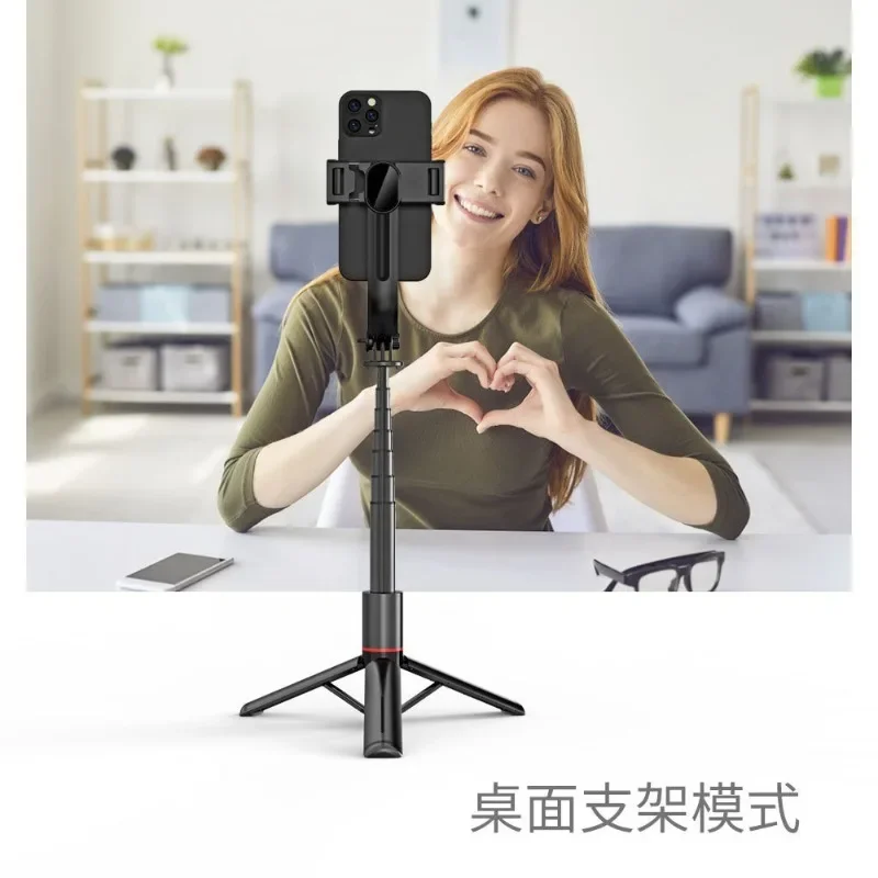 L12D 셀카봉 삼각대 휴대용 흔들림 방지 및 확장형 핸드헬드 장치 블루투스 카메라 폰 홀더 야외용
