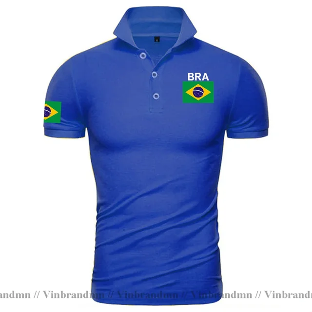 Brésil Polo Hommes Brésil Polos Nouveau Streetwear 2023 Hauts Maillots Polos Vêtements Nation Brésilien Drapeau Brésil BR T-shirt 1