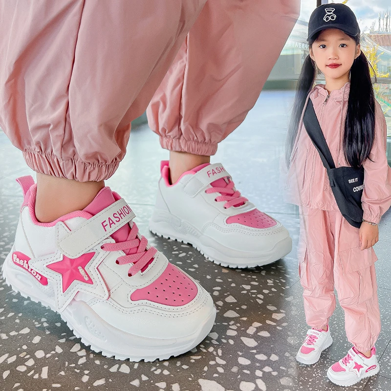 Children Shoes Student Casual Breathable Soft Sole Kids Sneakers Girls Youth Running Fashion Kids Sports Shoes Christmas Gift 4