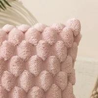 Pink Cute Soft Fur Pillowcase Tortoise Cushion Cover 45*45cm Cozy Plush Decorative Pillow Cover Living Room Sofa Cushion Case 3