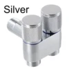1PCS G1/2 1 In Two Out Double Control Washing Machine Faucet Toilet Triangle Valve Bathroom Toilet Bidet Sprayer Accessories 4