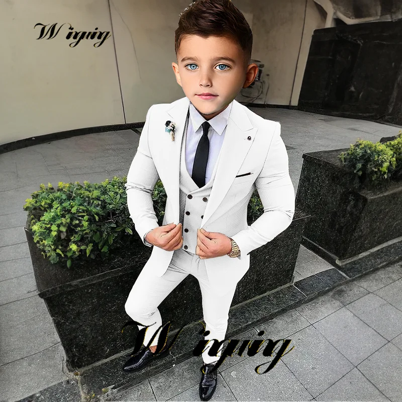 Boys Suit Jacket Pants Vest 3 Piece Set Formal Business Blazer for Kids Wedding Tuxedo 2-16 Years Clothes boys suit set