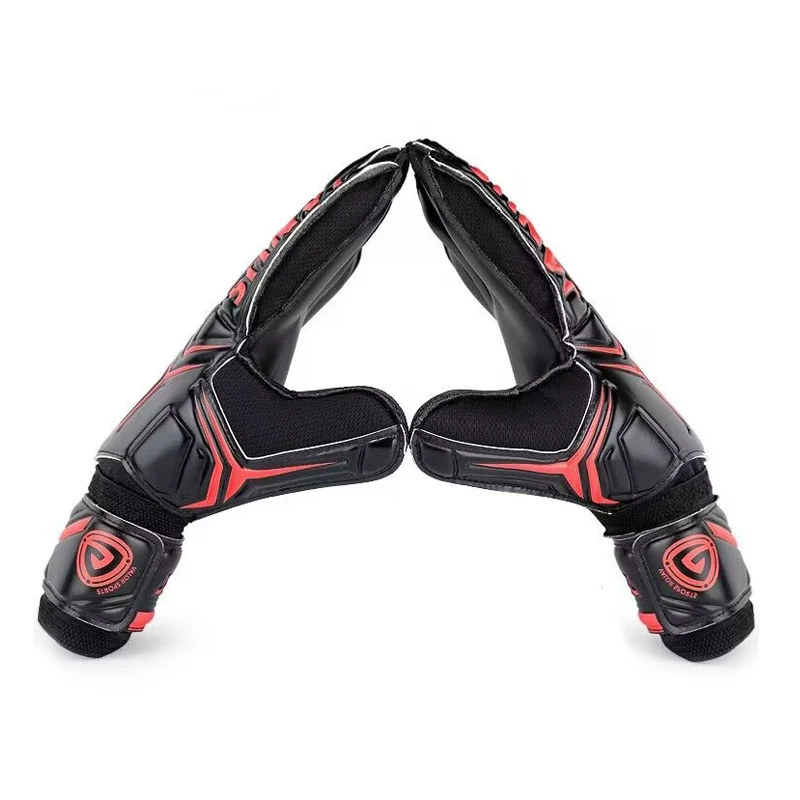 A pair of latex anti-slip and wear-resistant football goalie gloves 8/9/10 size football gloves