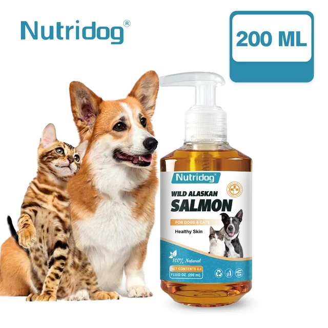Suplementos Omega-3 com óleo natural de salmão do Alasca para pele e unhas