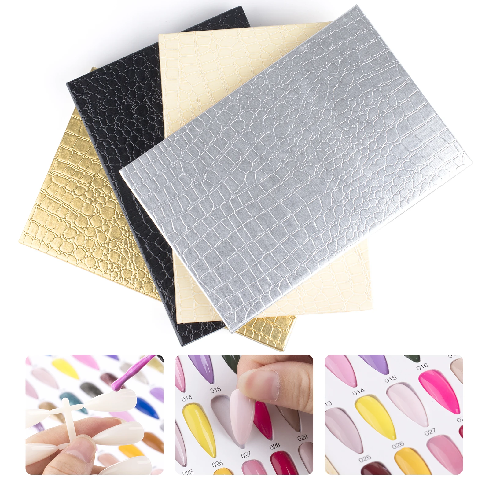 Nail Display Book TP 216 Colors Anselfs Nail Swatch Display Color Chart With 240 Tips Practice Design Sample Art Salon Set