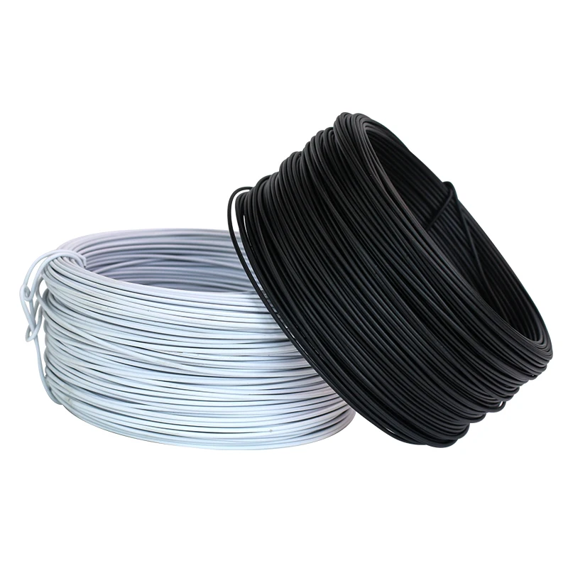 Plastic Coated Iron Wire Twist Ties Cable Organizer Plant Vines Line Management 0.55/0.75mm Round/Flat Type Wrap Colored 1 Roll cable tie mounts,cable tie organizer