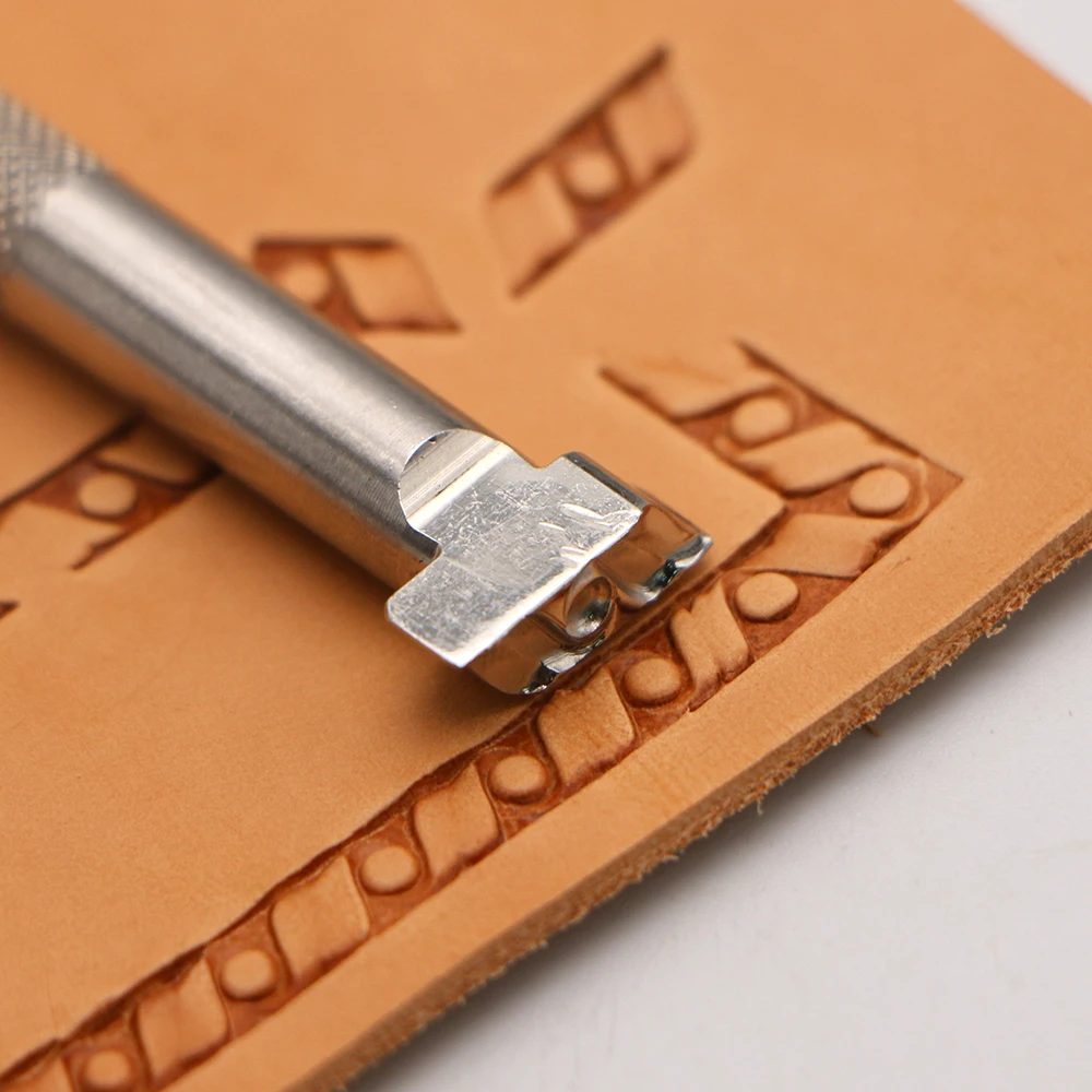 Leather Work Stamping Tool Carving Ribbon Basket Pattern