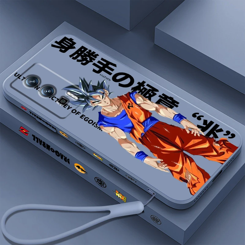 D-Dragon Ball Vegeta Iv Goku Liquid Left Rope Per Xiaomi Redmi 13C 12 12C K60 A1 K50 11 K40 10C 10 9A 9At 9T 9C 5G Cover