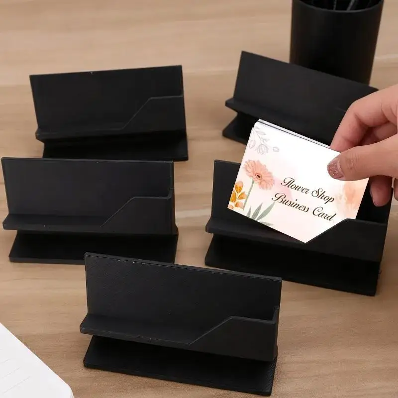 현대식 버전 1개 미니멀리스트 명함 홀더, 카드를 보관하고 전시하기 위한 플라스틱 데스크탑 정리함 -