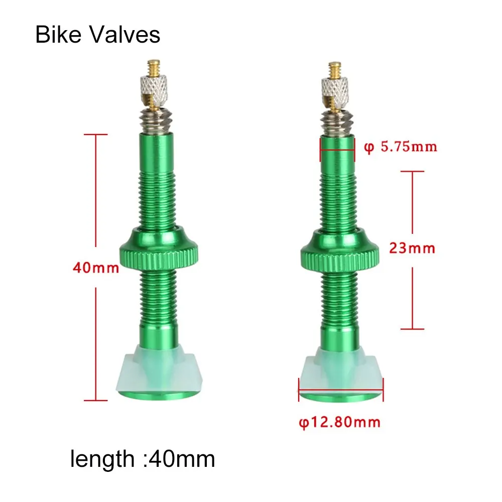 Bicycle Valve 1PCS 40mm/60mm Road Bike Vacuum Nozzle Tubeless Tire Core Aluminum Alloy Accessories