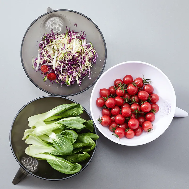 

Vegetable Colander Kitchen Storage Gadgets Food Container Multifunction Drain Basket Creative Make Salad Washbasin Fruit