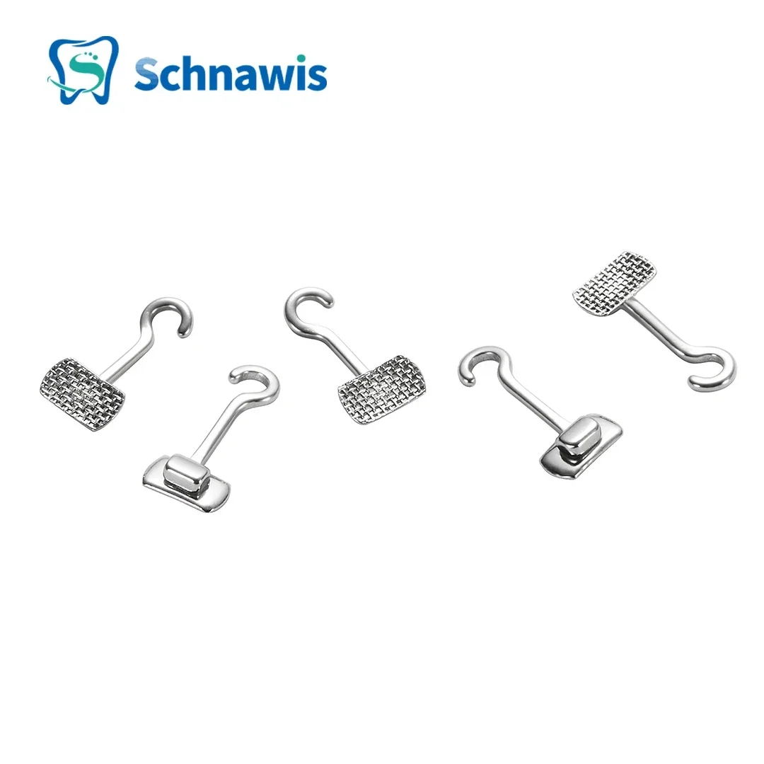 10Pcs Orthodontic Crimpable Hook Sliding Ball Hooks Dental Crimpable Hook Stop Locks Removable/Activity Fixed on ArchWires Brace