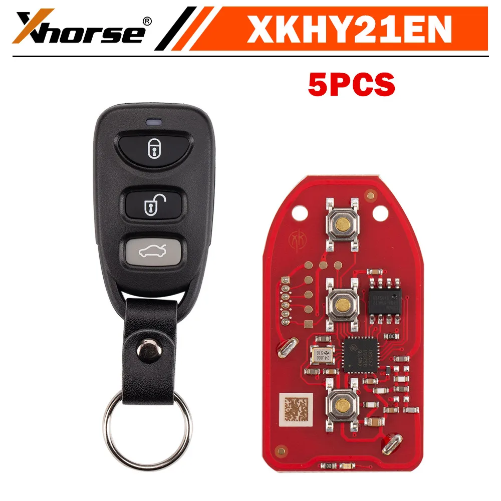 5PCS/LOT Xhorse XKHY21EN/XKHY01EN Wire Universal Remote Key for Hyundai 3+1 Buttons working with Xhorse VVDI Key tool