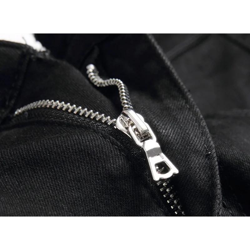 Men's European Jeans With Distressed Patches Elastic Slim Fit Leggings men jeans mens jeans jeans trousers elastic jeans denim trousers