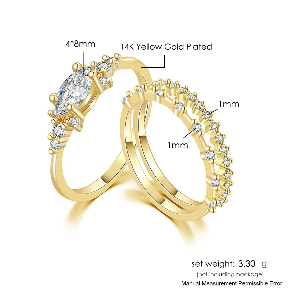 INS Gold Color Noble Trend Dainty Rings for Women Entry Lux Zircon Midi Finger Rings for Girl Anniversary Jewelry KAR229 gold color rings finger ring gold color ring