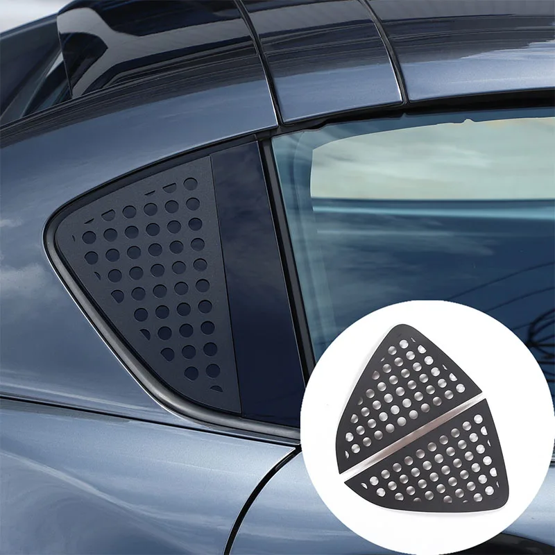 

For 16-23 Mazda MX-5 rear triangle window honeycomb panel aluminum alloy 2-piece set (hardtop version)
