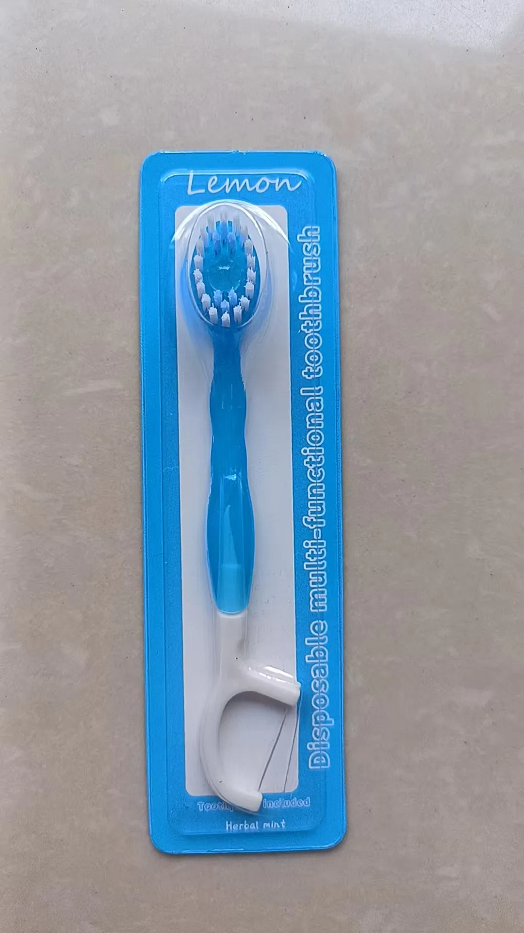 팝핑 비드 칫솔 일회용 미니 휴대용 치약 가정용 개별 소프트 브러쉬 이쑤시개 치실 세트