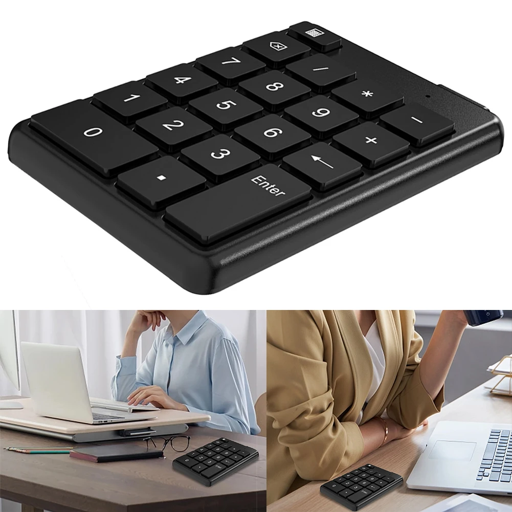 노트북 데스크탑 PC용 숫자 패드 Bluetooth-Compatible5.0, 휴대용 미니 재무 회계 키보드, 19 키 외부 키패드