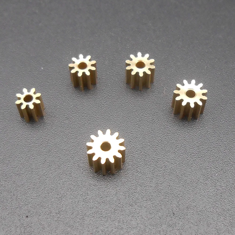 Brass Gear Spur Pinion Mechanical Small 0.4 Modulus Bore Hole Aperture 1.5MM 1.48MM 8/9/10/11/12 Teeth 8T9T10T11T12T 5Pcs X 0.4M transmission gear