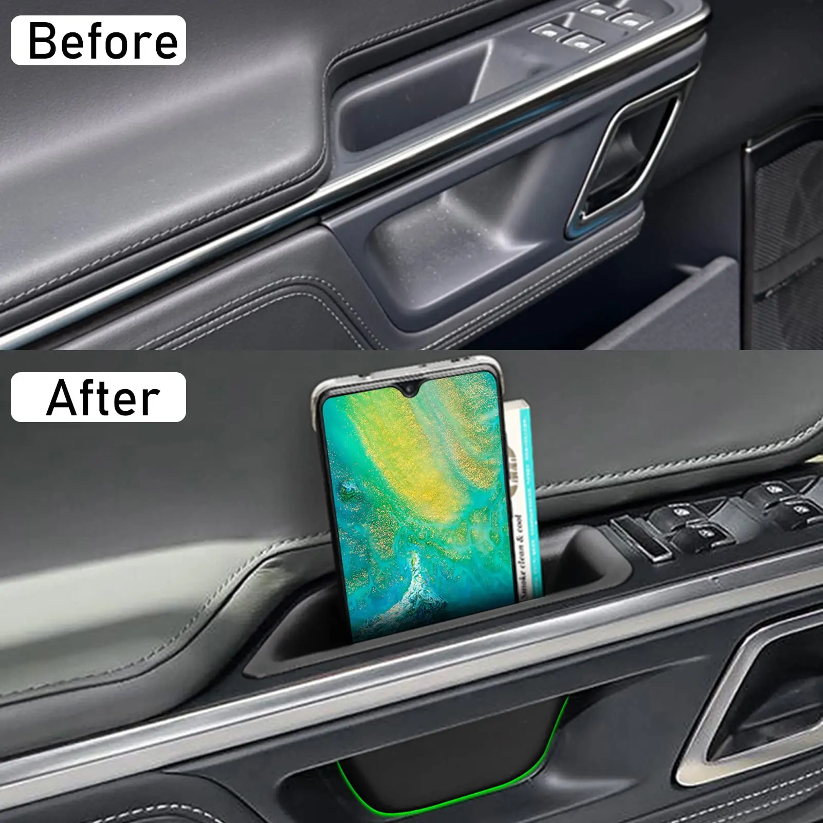 Lcojicep Door Side Storage Box For Rivian R1T/R1S (2022-2023) - Front Door Organizer Tray - View #10