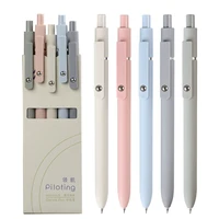 5pcs/set Piloting Morandi Colour Gel Pens Soft Touch Quick Dry Smooth 0.5mm Gel Ink Pen For School Student Writing Stationery 1