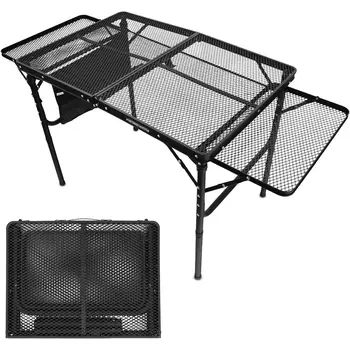 Portable Outdoor Grill Table with Extension Boards 1