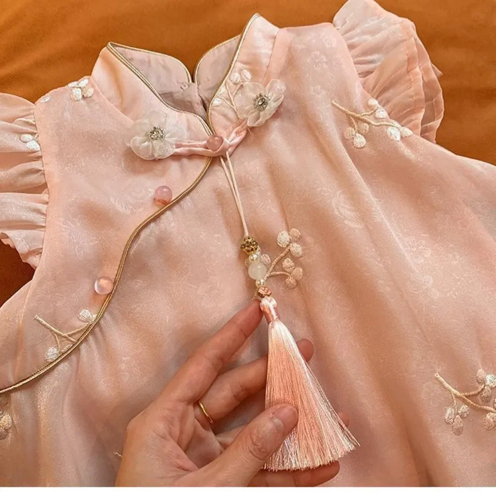 شرابة شيونغسام الاطفال ملابس النمط الصيني الفتيات...