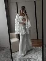 Pleated Skirt Set Women A Line Skirt Beach Skirt Sleeveless Two Piece Set Bandage Top Summer Beach Holiday Party Summer 2