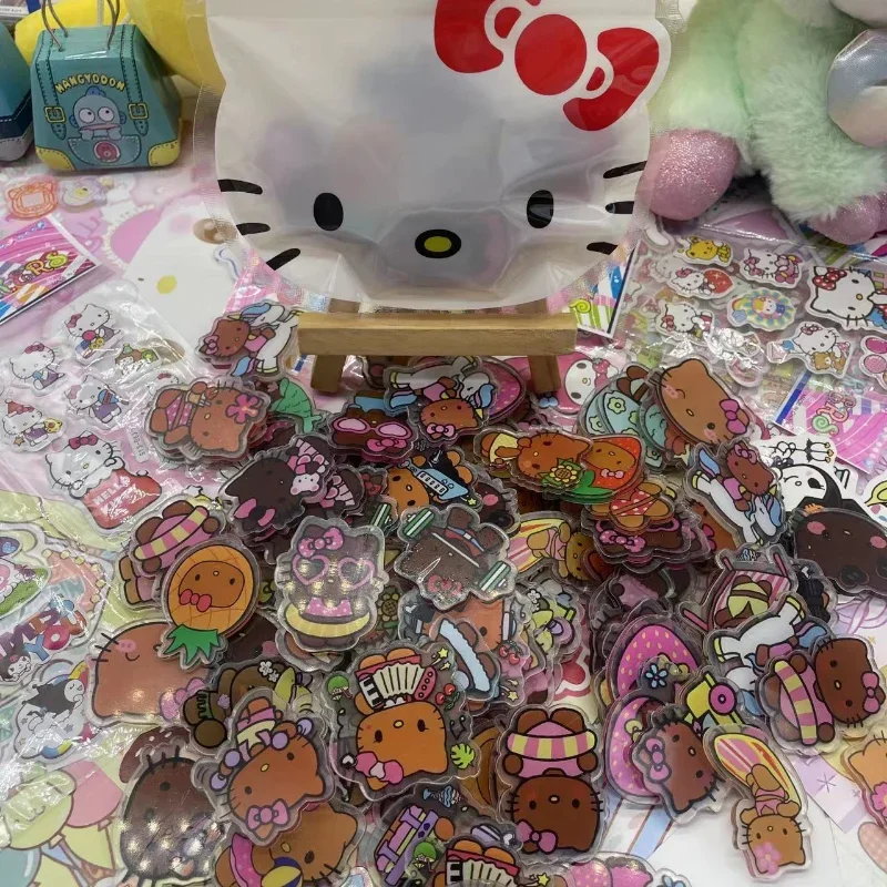 

Наклейка Sanrio для всей семьи, стикер HelloKitty DIYMelody с корицей и собакой, наклейка для самостоятельной сборки, акриловый лист