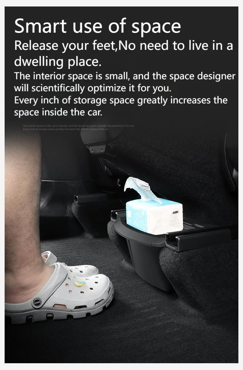 For Tesla Model Y Juniper Rear Seat Storage Box Under Air Vent Storage Case Tras