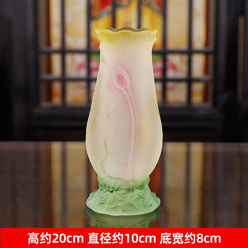 Coloured Glaze Buddha Ware Household Use Worship Buddha Suit, Water Supply Cup, Fruit Plate, Buddha Lamp, Incense Burner, Vase 4