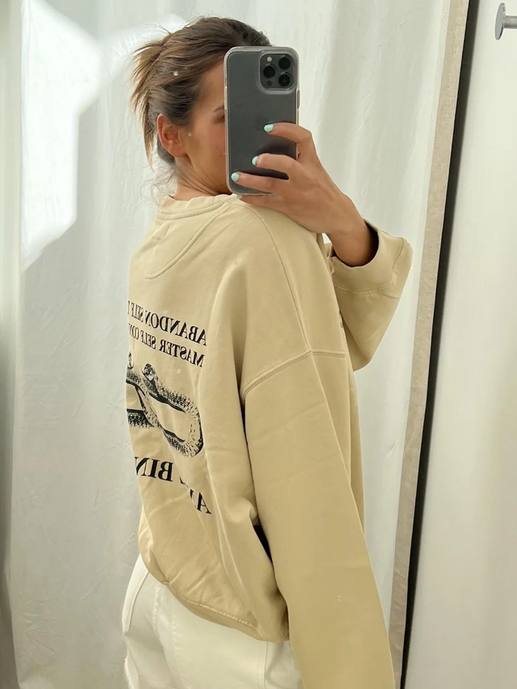 

Letter Print Graphic Sweatshirts Woman Spring Cotton Casual Artistic Pullover Hoodie Femme Vintage Luxury Sweatshirt Tops 2023
